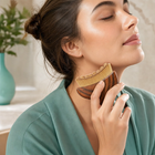 Brosse lymphatique visage en bois naturel