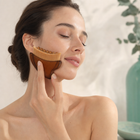 Brosse lymphatique visage en bois naturel