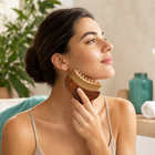 Brosse lymphatique visage en bois naturel